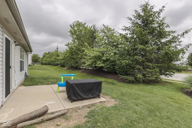 933 Curlew Ln, Greenwood, IN 46143 - view of green lawn with a patio area