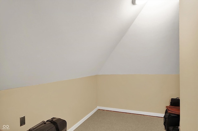 203 N Cross St, Hillsboro, IN 47949 - interior space featuring carpet flooring and lofted ceiling