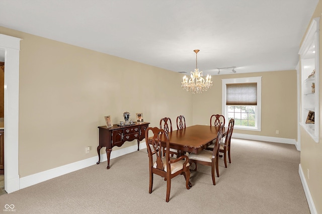 203 N Cross St, Hillsboro, IN 47949 - dining room featuring light colored carpet and a chandelier