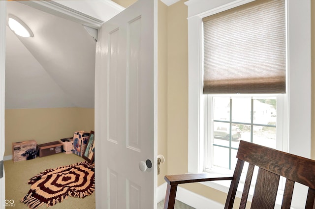 203 N Cross St, Hillsboro, IN 47949 - carpeted bedroom with lofted ceiling