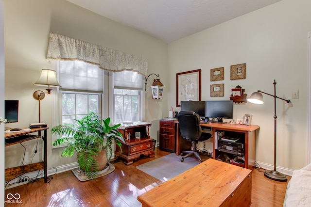 3533 Alexandria Pike, Anderson, IN 46012 - office with wood finished floors and baseboards