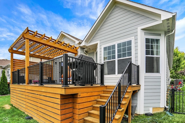 1071 Serenity Ct, Carmel, IN 46280 - back of property with a pergola and stairway