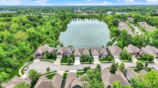 1071 Serenity Ct, Carmel, IN 46280 - aerial perspective of suburban area featuring a nearby body of water