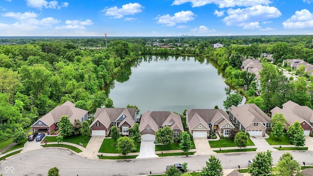 1071 Serenity Ct, Carmel, IN 46280 - aerial perspective of suburban area with a nearby body of water