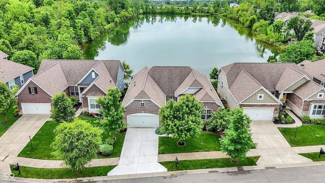 1071 Serenity Ct, Carmel, IN 46280 - aerial view of residential area featuring a nearby body of water