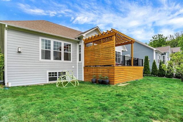 1071 Serenity Ct, Carmel, IN 46280 - rear view of property featuring a pergola and a yard
