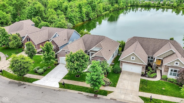 1071 Serenity Ct, Carmel, IN 46280 - aerial perspective of suburban area with a nearby body of water