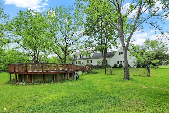 8301 E County Road 801 S, Plainfield, IN 46168 - view of green lawn featuring a wooden deck