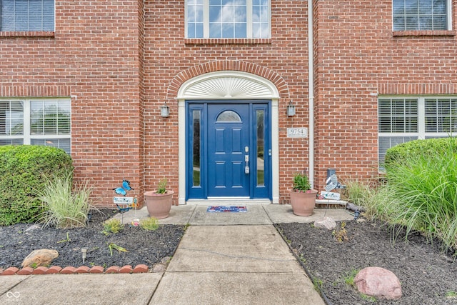 9754 Bradford Knoll Dr, Fishers, IN 46037 - property entrance with brick siding