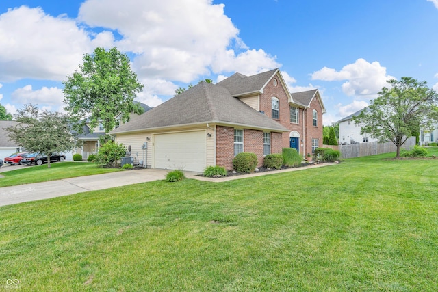 9754 Bradford Knoll Dr, Fishers, IN 46037 - view of home's exterior with brick siding, an attached garage, concrete driveway, and roof with shingles