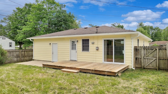 5806 E 19th St, Indianapolis, IN 46218 - rear view of property featuring a deck