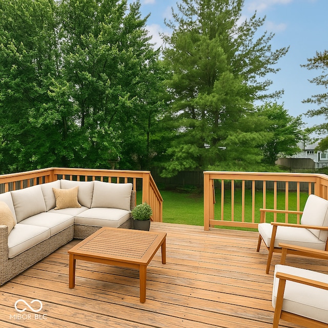 11612 E 75th St, Indianapolis, IN 46236 - deck featuring outdoor lounge area