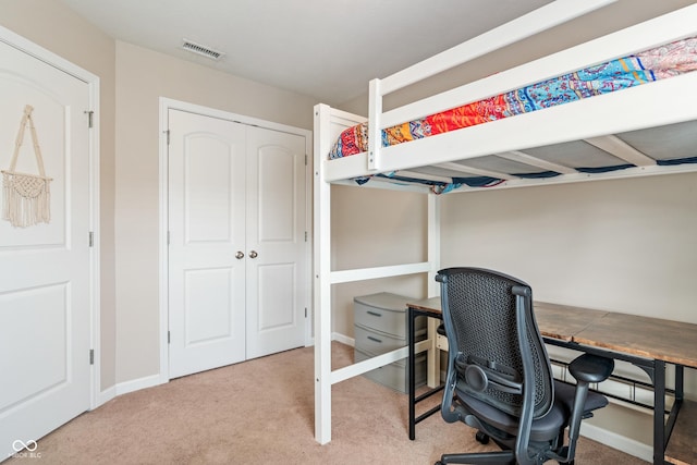 9090 Demarest Dr, Fishers, IN 46038 - carpeted bedroom featuring an office area, a closet, and baseboards