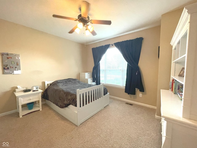 5010 Cabrillo Dr, Plainfield, IN 46168 - carpeted bedroom featuring baseboards and a ceiling fan