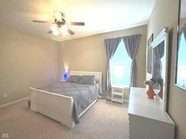5010 Cabrillo Dr, Plainfield, IN 46168 - bedroom with carpet, a ceiling fan, and baseboards
