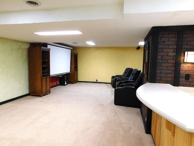 681 S County Road 150 W, Greensburg, IN 47240 - home theater room with light carpet and baseboards