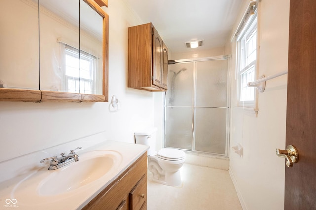 10244 Washington Blvd, Carmel, IN 46280 - full bath with a shower with door, vanity, and toilet