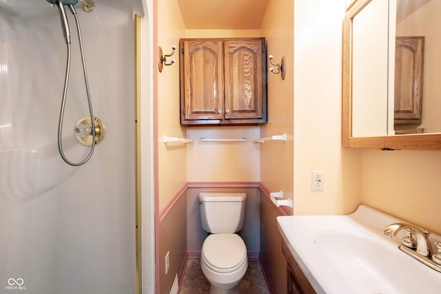 10244 Washington Blvd, Carmel, IN 46280 - bathroom featuring a shower, vanity, and toilet