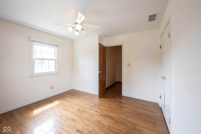 10244 Washington Blvd, Carmel, IN 46280 - spare room featuring light wood-style floors, ceiling fan, and baseboards