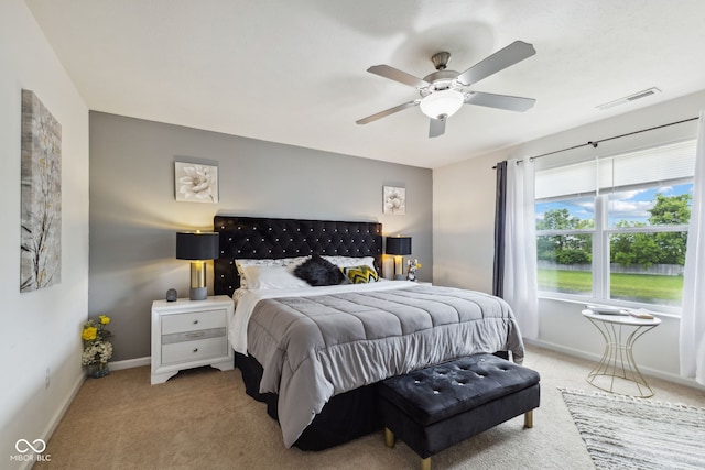 2509 Cedarmill Dr, Franklin, IN 46131 - carpeted bedroom with baseboards and ceiling fan