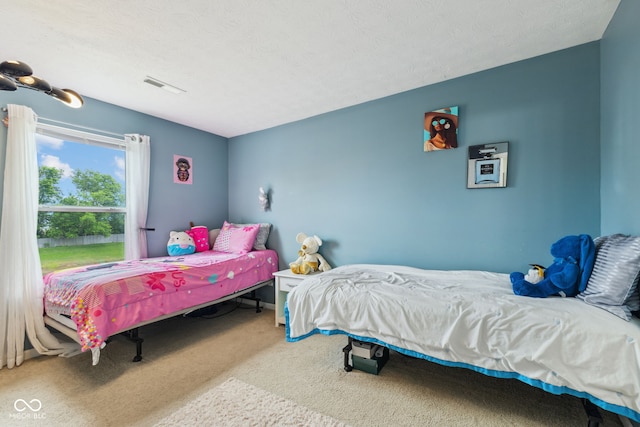 2509 Cedarmill Dr, Franklin, IN 46131 - carpeted bedroom featuring a textured ceiling