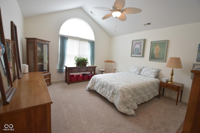 1150 Extraordinary Trl, Greenfield, IN 46140 - bedroom featuring carpet, vaulted ceiling, baseboards, and a ceiling fan
