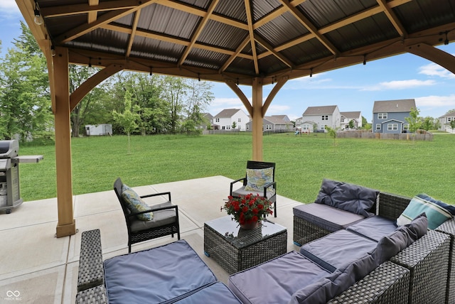 6917 Wolf Creek Ct, Whitestown, IN 46075 - view of patio / terrace with outdoor lounge area and a residential view
