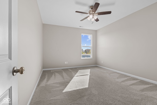 4539 Maldenhair Dr, Indianapolis, IN 46239 - carpeted spare room with baseboards and ceiling fan