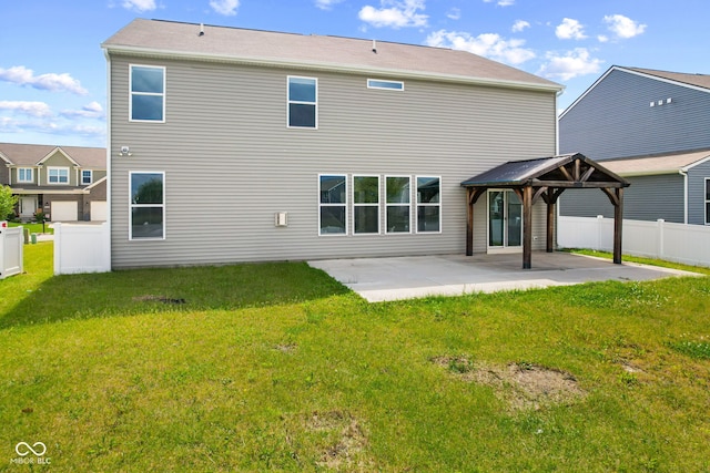 4539 Maldenhair Dr, Indianapolis, IN 46239 - rear view of property with a gazebo and a patio area