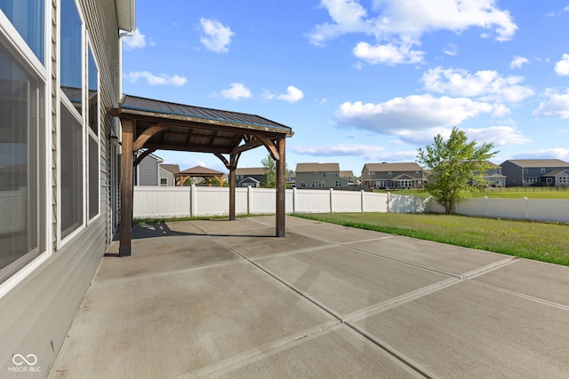 4539 Maldenhair Dr, Indianapolis, IN 46239 - view of patio / terrace featuring a gazebo and a residential view