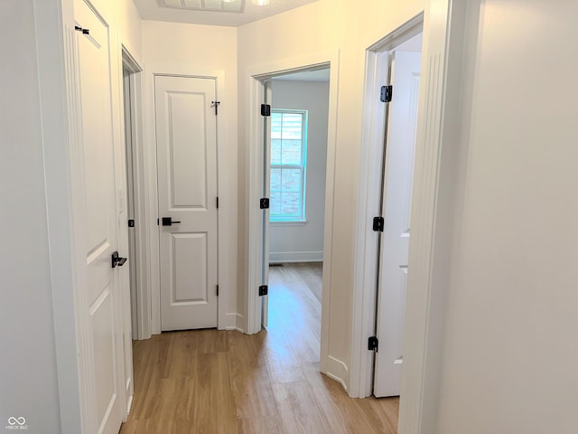 6845 Arjay Dr, Indianapolis, IN 46217 - corridor featuring light wood finished floors and baseboards