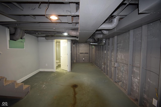 4231 Carrollton Ave, Indianapolis, IN 46205 - unfinished below grade area featuring baseboards