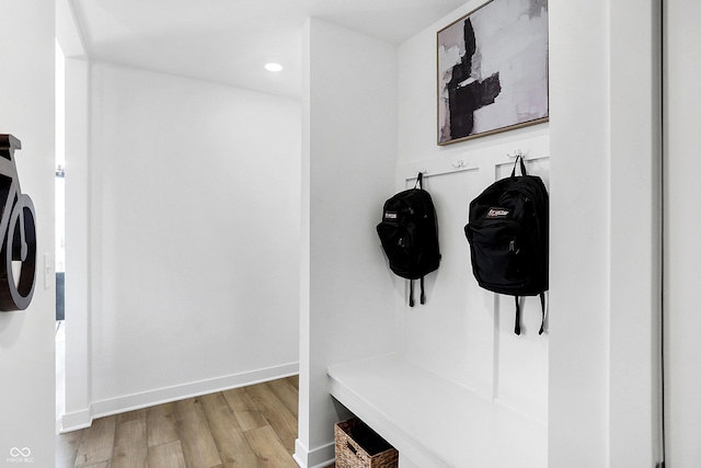 15387 Alperton Rd, Fishers, IN 46037 - mudroom with wood finished floors, baseboards, and recessed lighting