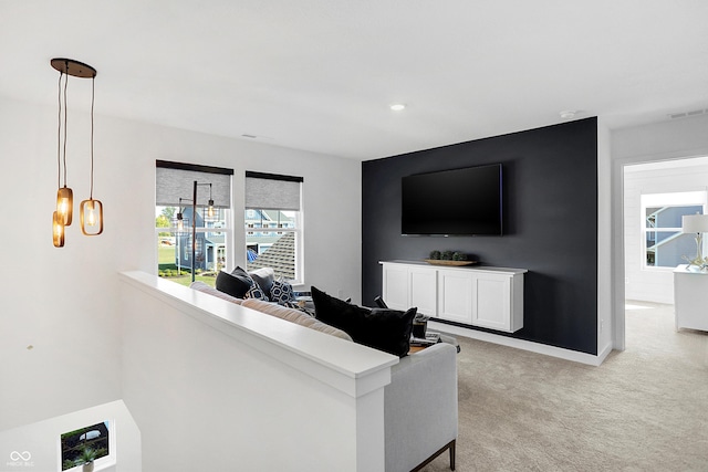 15387 Alperton Rd, Fishers, IN 46037 - living area featuring light carpet and baseboards
