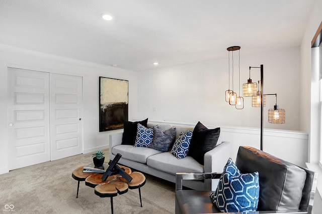 15387 Alperton Rd, Fishers, IN 46037 - carpeted living area with recessed lighting