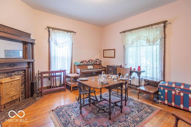 4526 Iowa St, Clayton, IN 46118 - dining area with plenty of natural light, hardwood / wood-style floors, and an office area