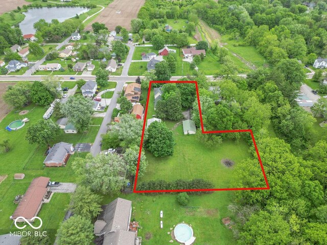 4526 Iowa St, Clayton, IN 46118 - drone / aerial view of a nearby body of water