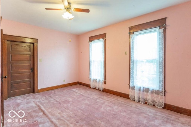 4526 Iowa St, Clayton, IN 46118 - carpeted empty room featuring a ceiling fan and baseboards