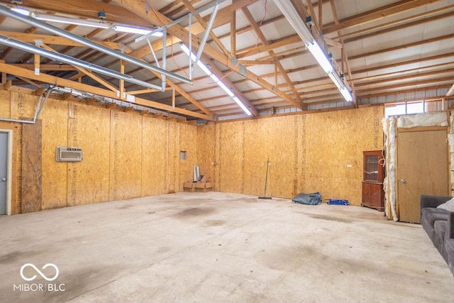 4526 Iowa St, Clayton, IN 46118 - garage with a wall mounted air conditioner