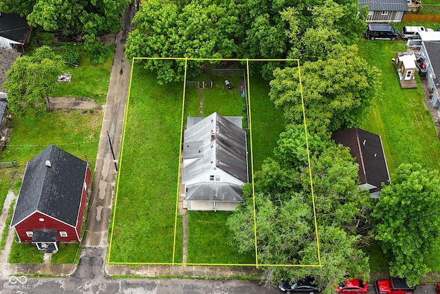 2622 Ethel Ave, Indianapolis, IN 46208 - aerial view of property and surrounding area featuring property parcel outlined