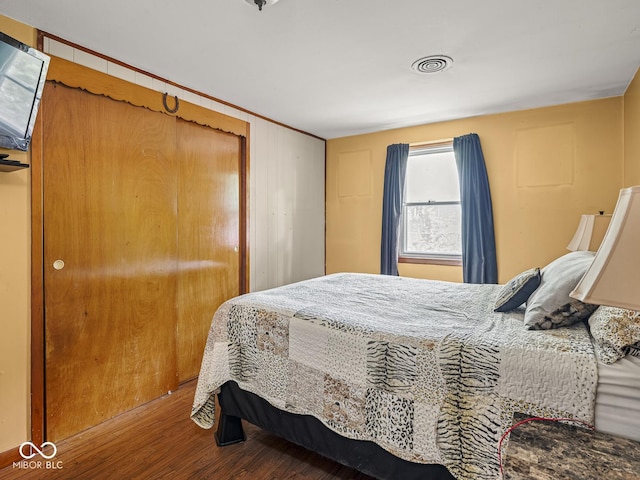 4305 Clinton St, Lawrence, IN 46226 - bedroom featuring wood finished floors