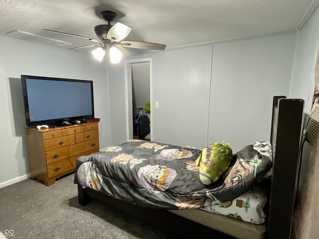 6593 N 800 W, Elwood, IN 46036 - bedroom with carpet flooring and a ceiling fan