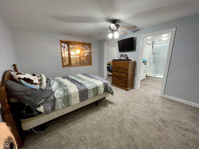 6593 N 800 W, Elwood, IN 46036 - bedroom featuring carpet floors, ceiling fan, and baseboards