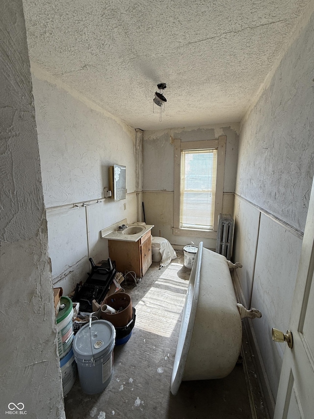 2310 Noble St, Anderson, IN 46016 - bedroom with a textured ceiling and a textured wall