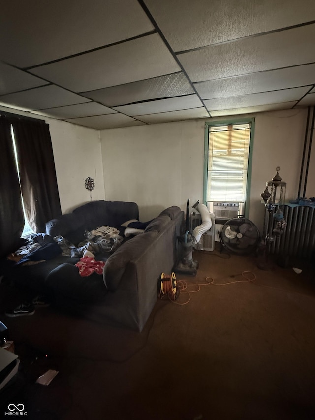 2310 Noble St, Anderson, IN 46016 - carpeted living area featuring cooling unit