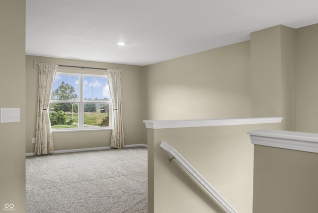 9018 E Gayle Dr, Morgantown, IN 46160 - corridor featuring an upstairs landing, carpet, and recessed lighting