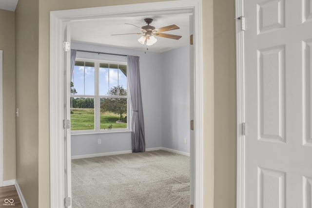9018 E Gayle Dr, Morgantown, IN 46160 - unfurnished room with a ceiling fan and carpet flooring