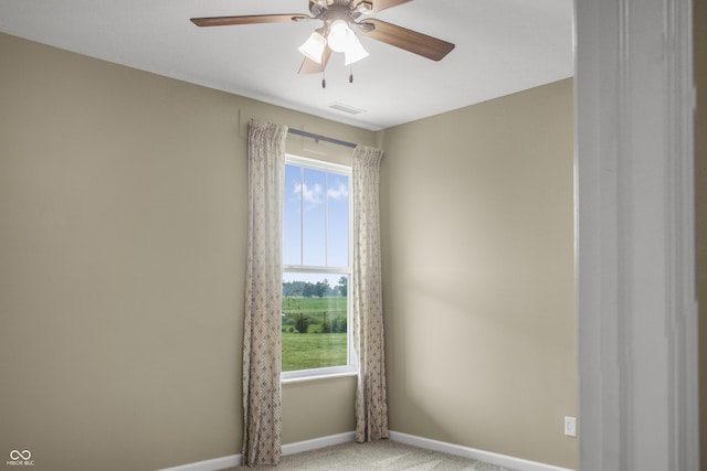9018 E Gayle Dr, Morgantown, IN 46160 - unfurnished room featuring healthy amount of natural light, light colored carpet, and ceiling fan