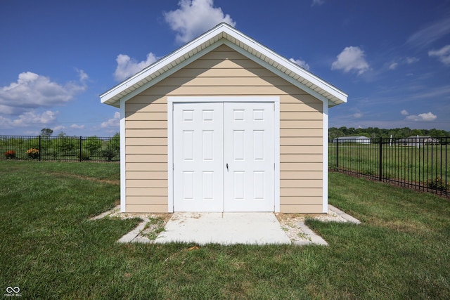 9018 E Gayle Dr, Morgantown, IN 46160 - view of shed featuring a fenced backyard