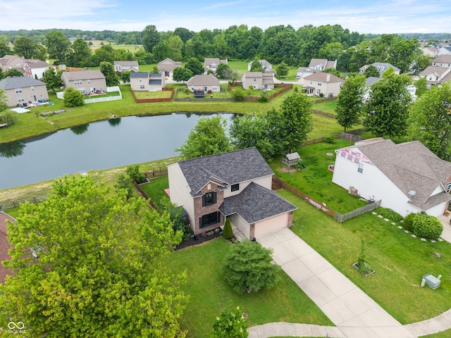 1408 Snead Cir, Avon, IN 46123 - aerial view of residential area featuring a large body of water